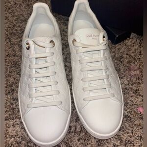 Louis Vuitton Embossed White Sneakers